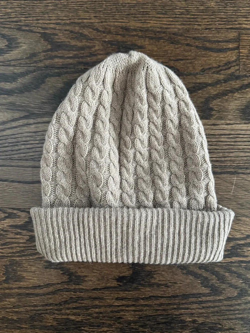 Cable Knit Cashmere Beanie Hat